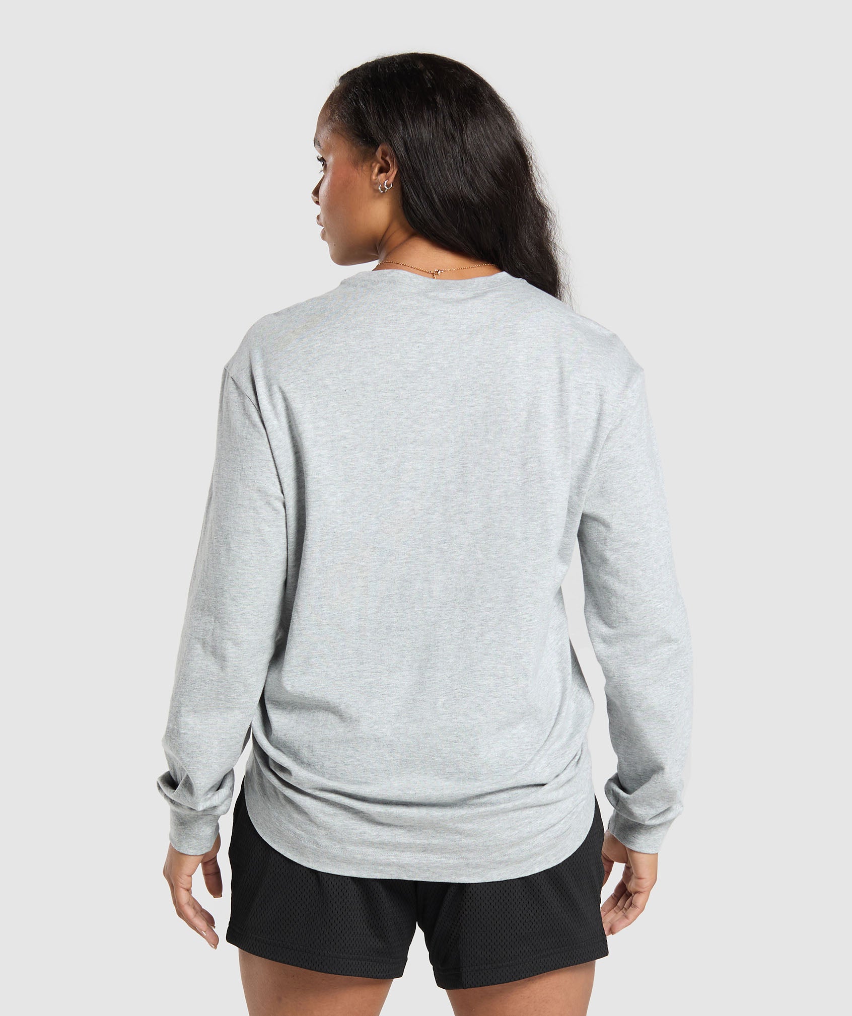 Lifting Essentials Long Sleeve Top - Light Grey Core Marl