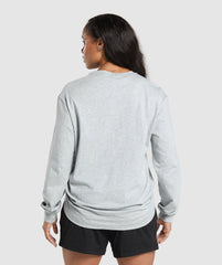 Lifting Essentials Long Sleeve Top - Light Grey Core Marl