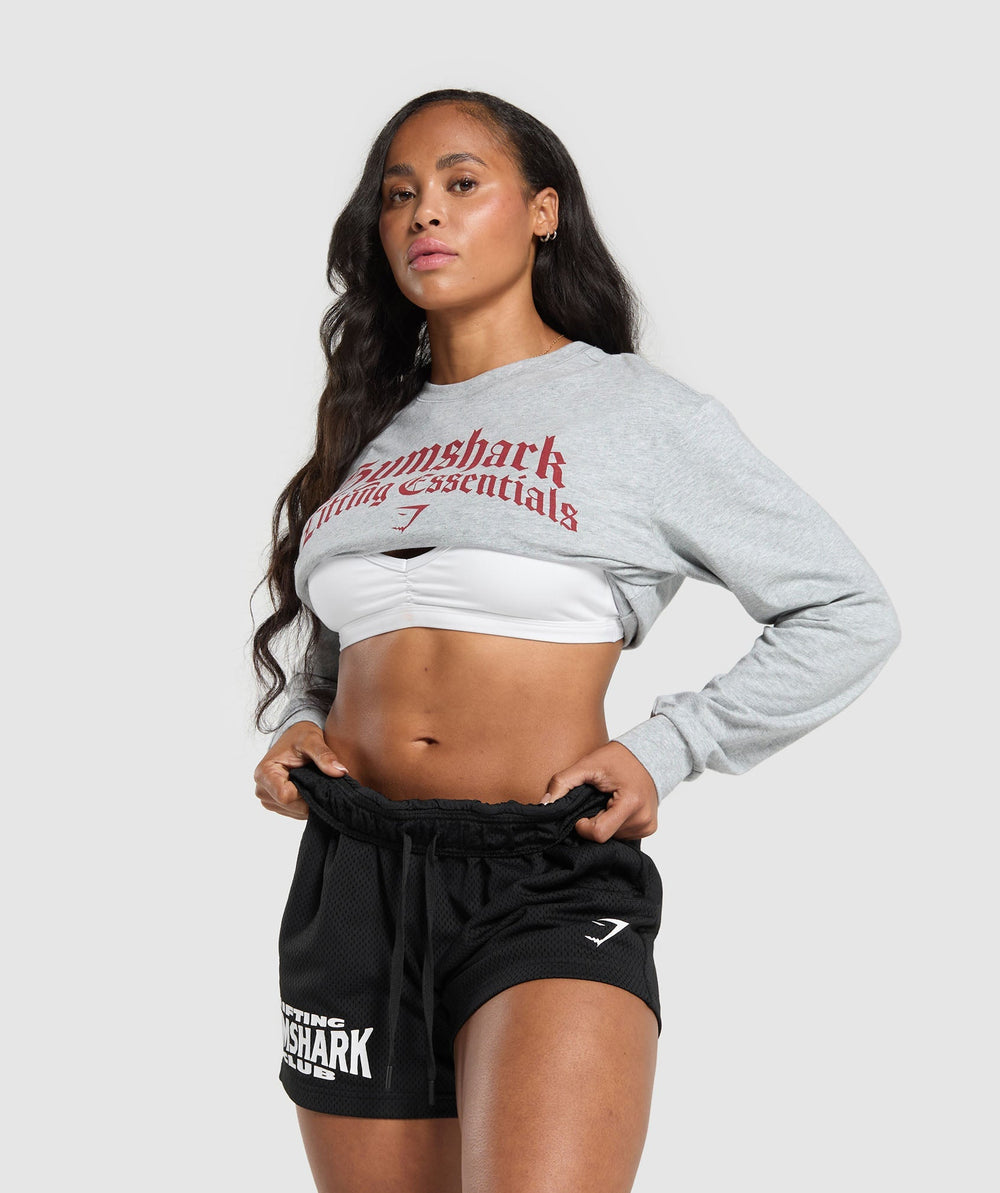 Lifting Essentials Long Sleeve Top - Light Grey Core Marl