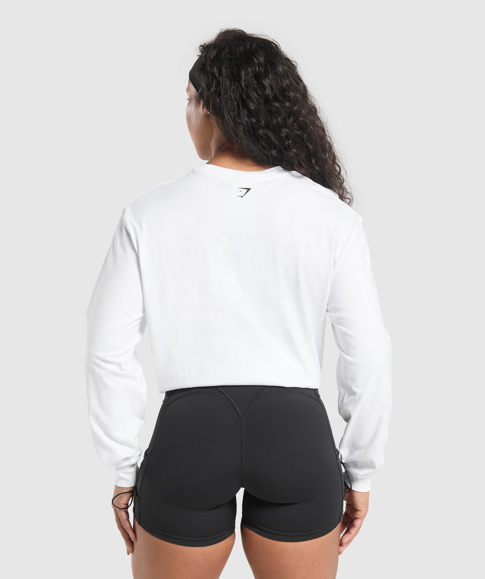 Retro Lifting Long Sleeve T-Shirt - White