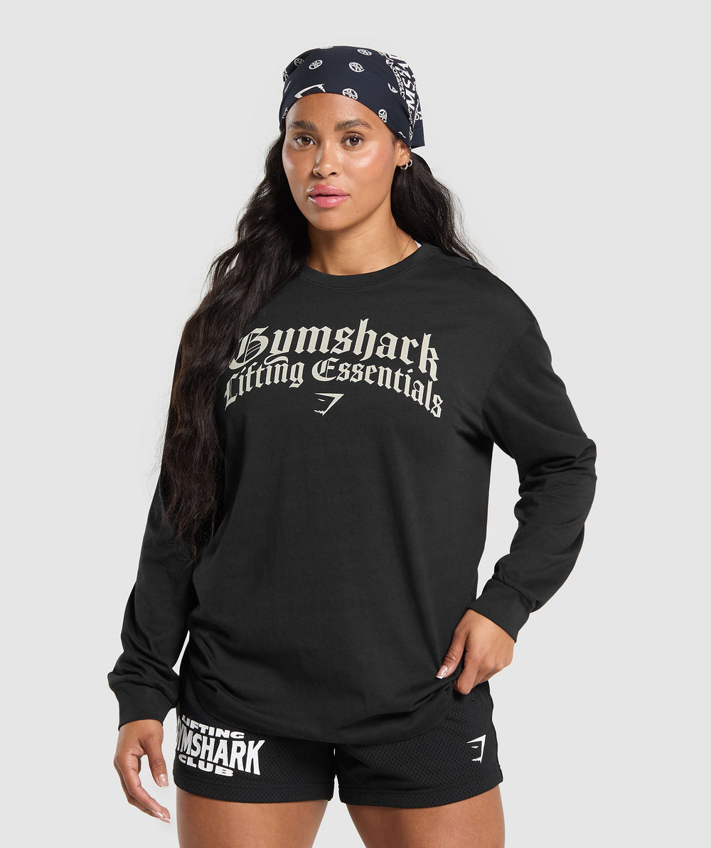 Lifting Essentials Long Sleeve Top - Black