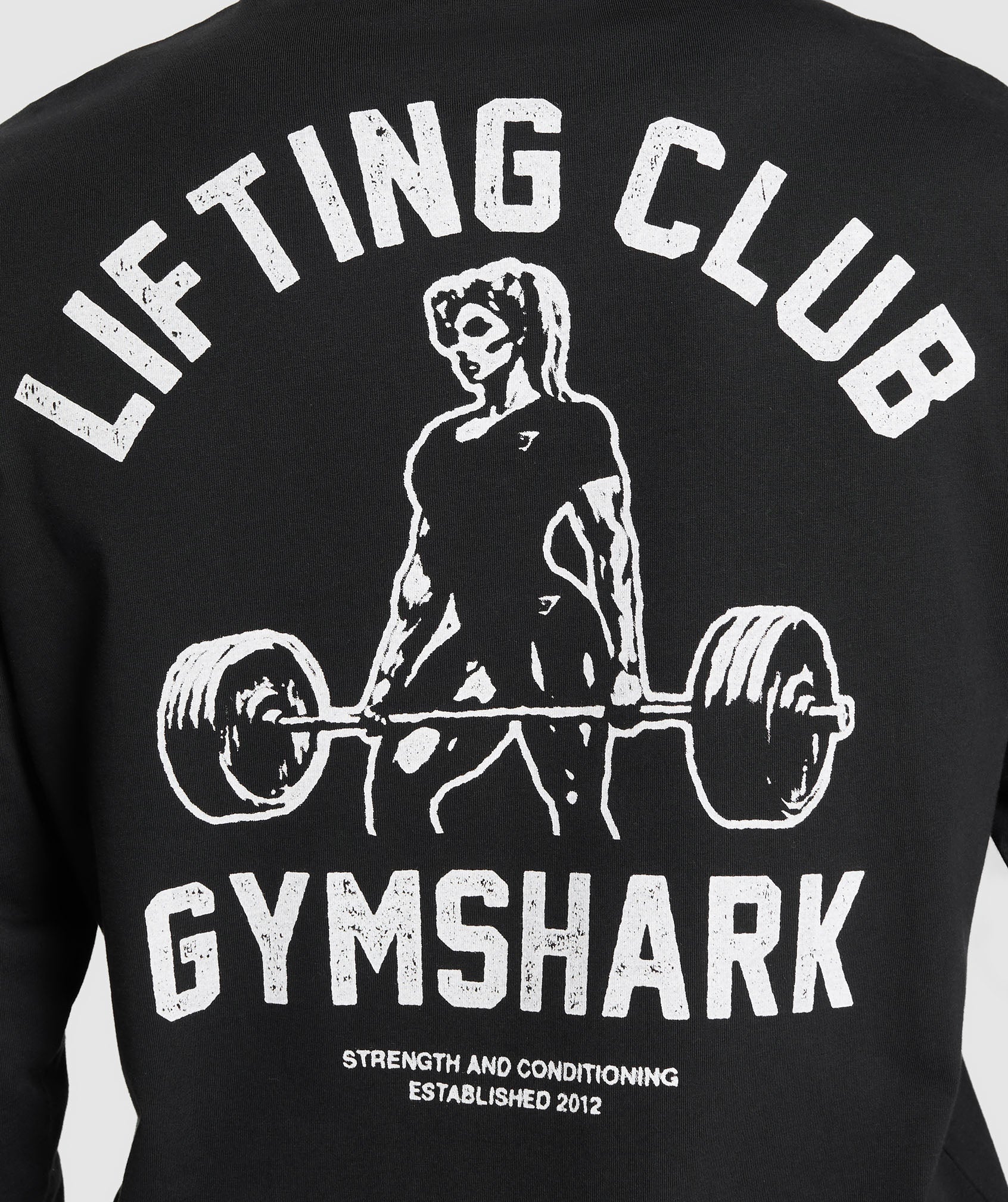 Lifting Club Graphic Long Sleeve Top - Black