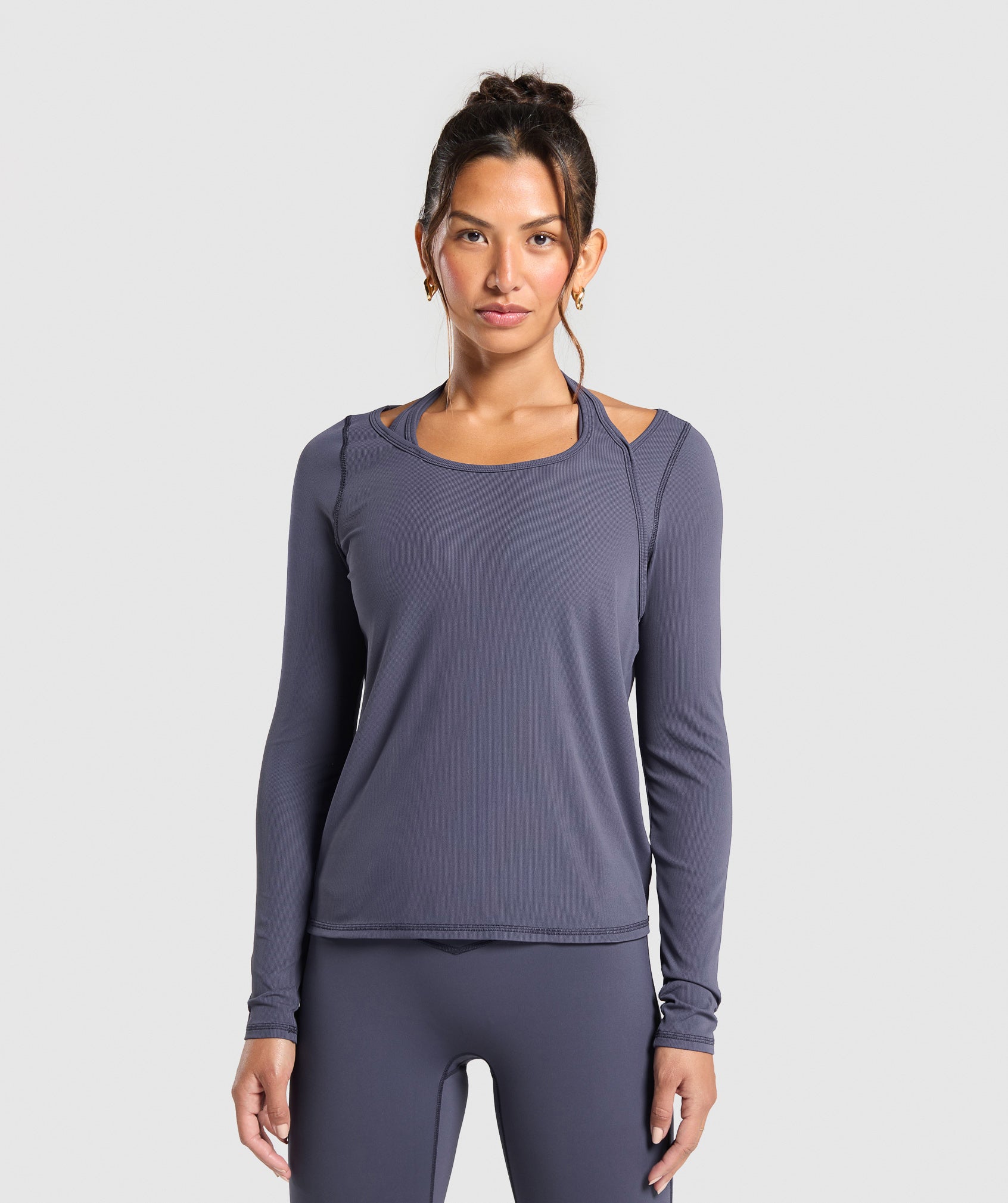 Elevate Long Sleeve Top - Heavy Blue