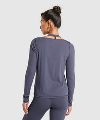 Elevate Long Sleeve Top - Heavy Blue