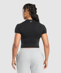 Off Duty Seamless Baby Tee - Black