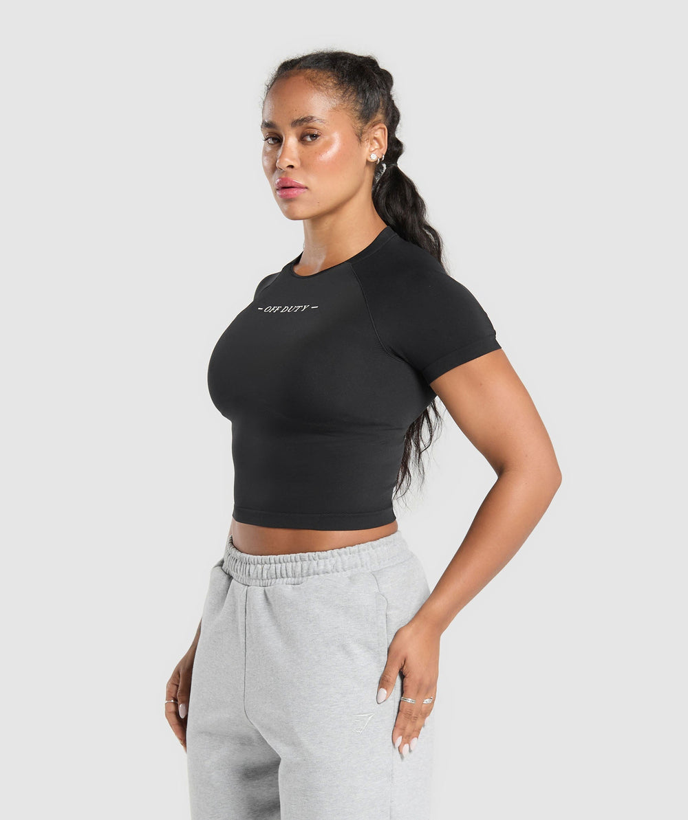 Off Duty Seamless Baby Tee - Black