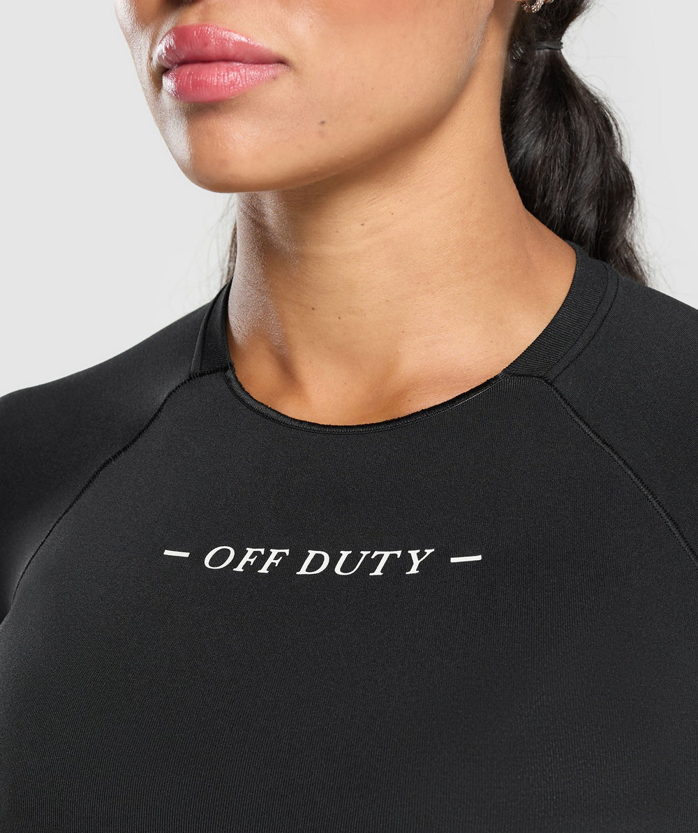 Off Duty Seamless Baby Tee - Black