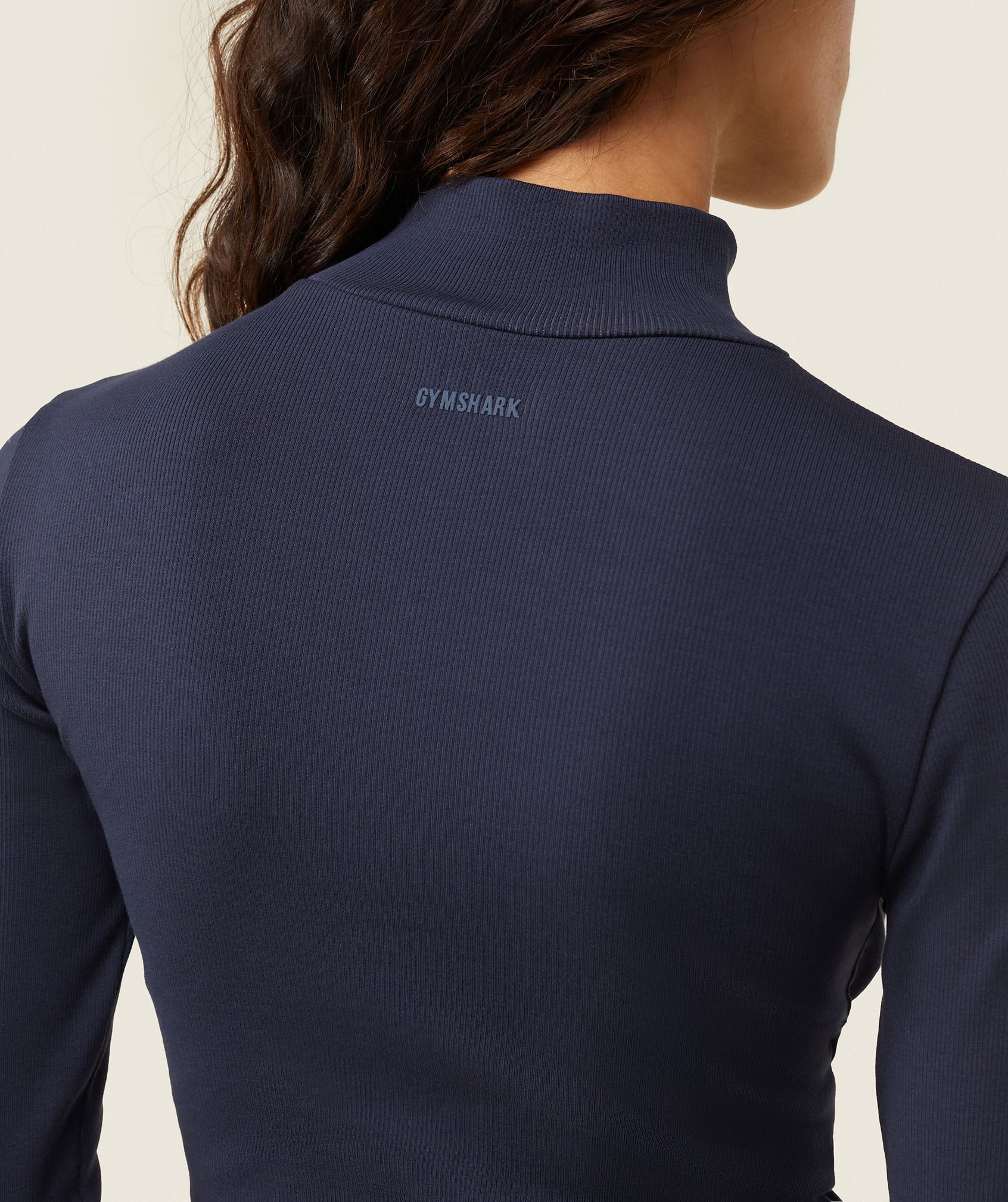 everywear Long Sleeve Ribbed Turtle Neck - Heavy Blue
