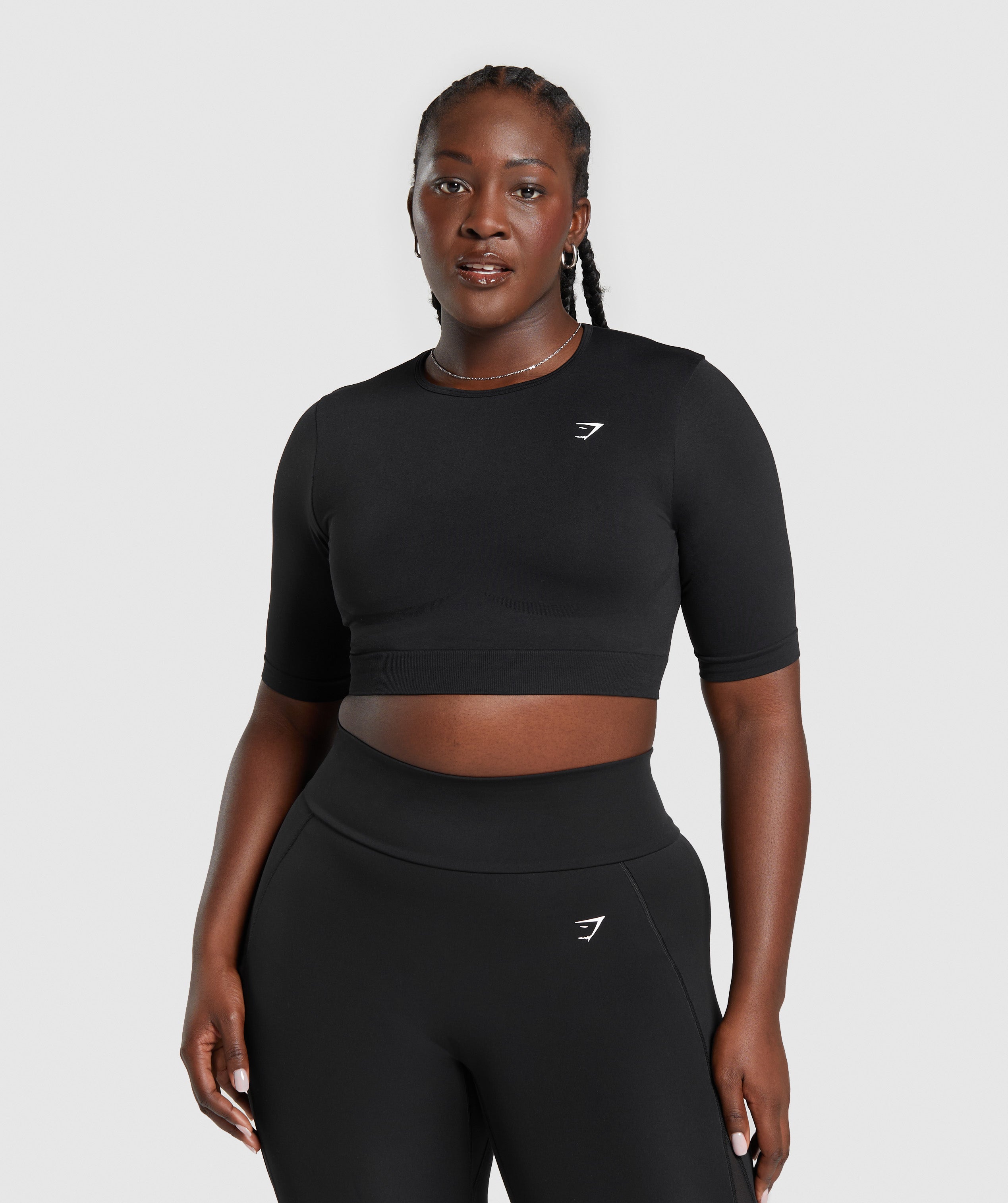 Everyday Seamless Crop Top - Black
