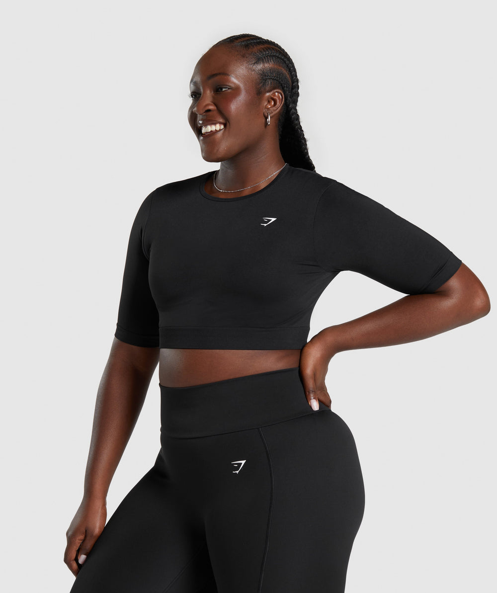 Everyday Seamless Crop Top - Black