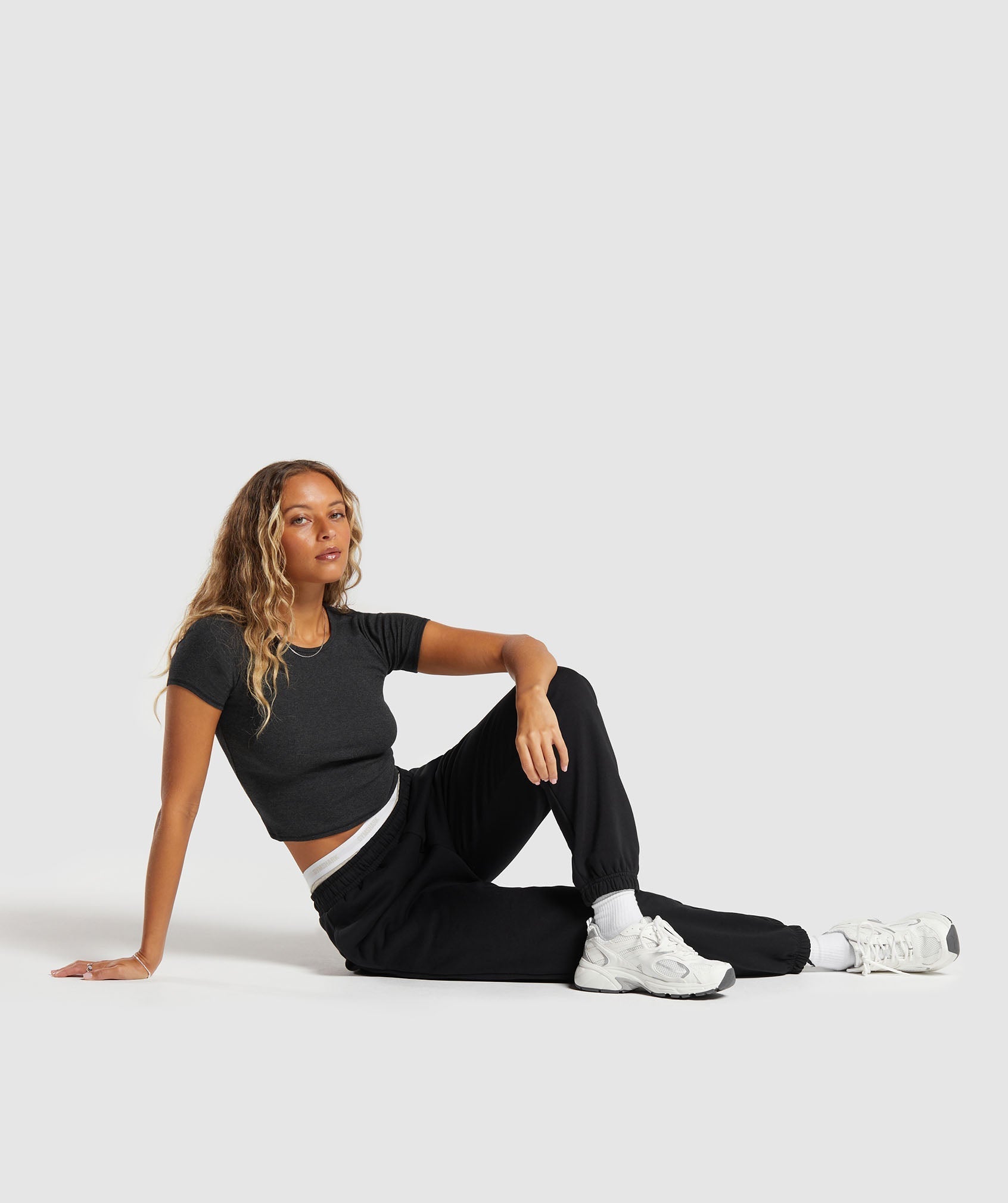 Rib T-Shirt - Midnight Black Marl