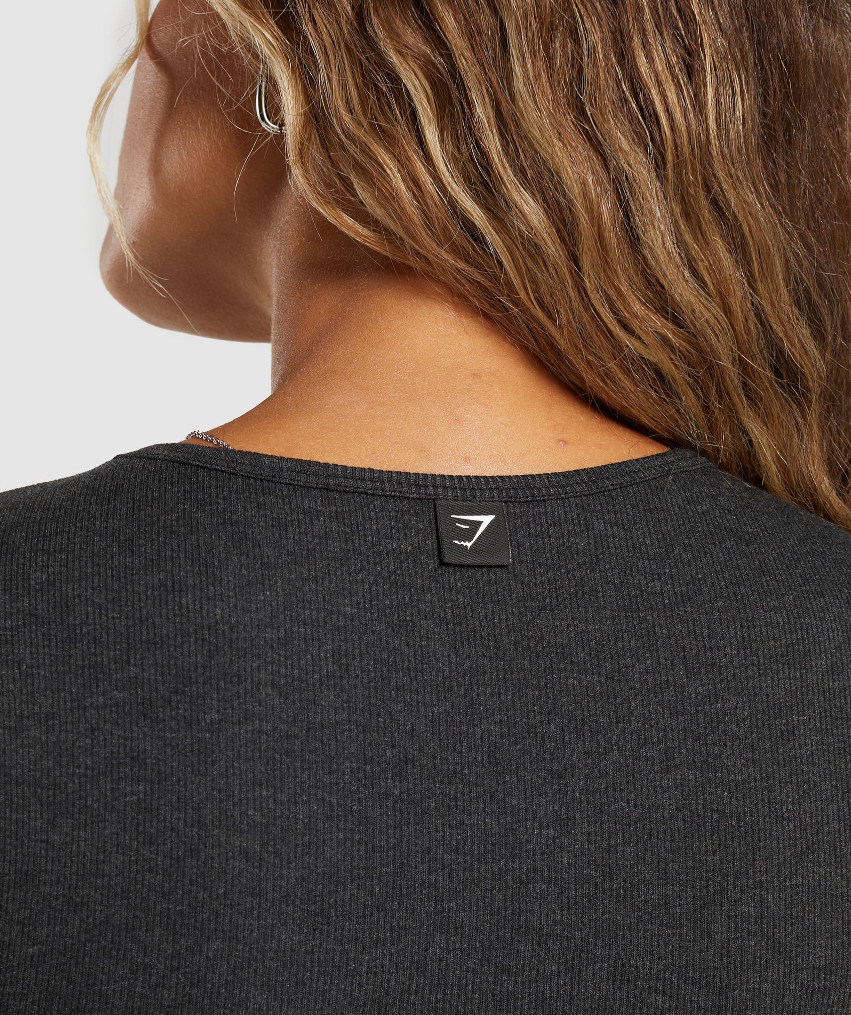 Rib T-Shirt - Midnight Black Marl