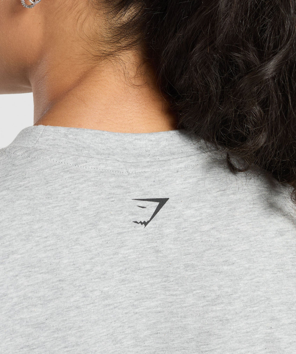 Two Strong Women Oversized T-Shirt - Light Grey Core Marl