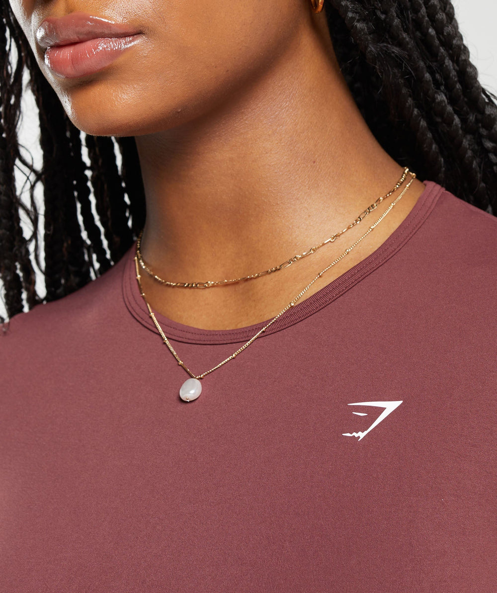Everyday Seamless Crop Top - Burgundy Brown