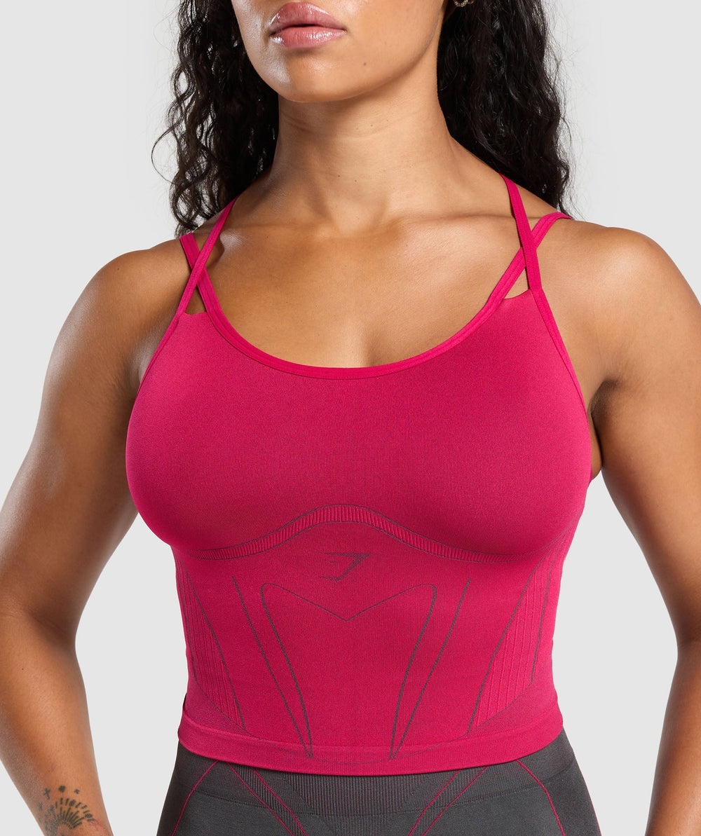 Apex Contrast Tank With Shelf - Build Pink/Asphalt Grey