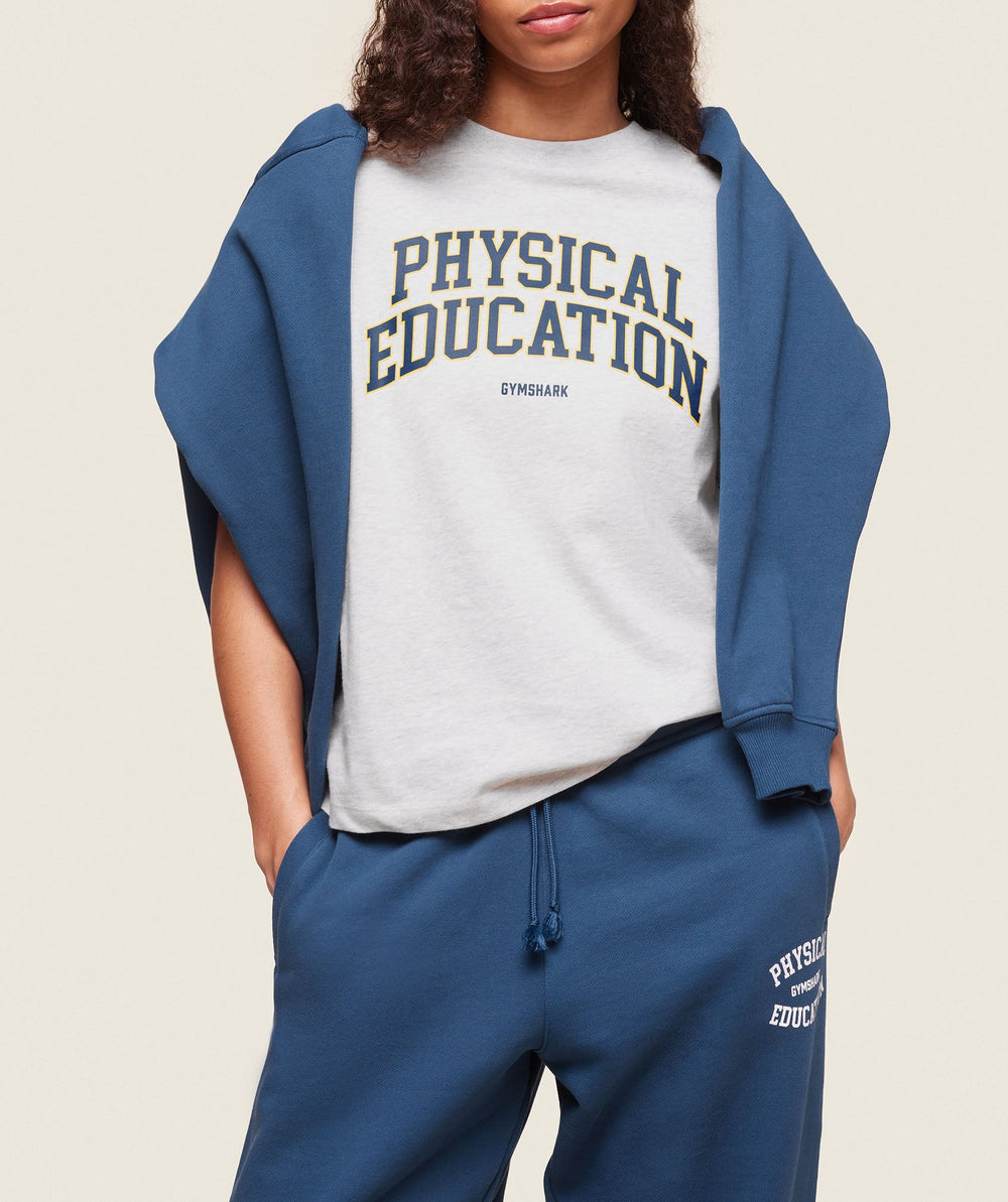 Phys Ed T-Shirt - Light Grey Marl