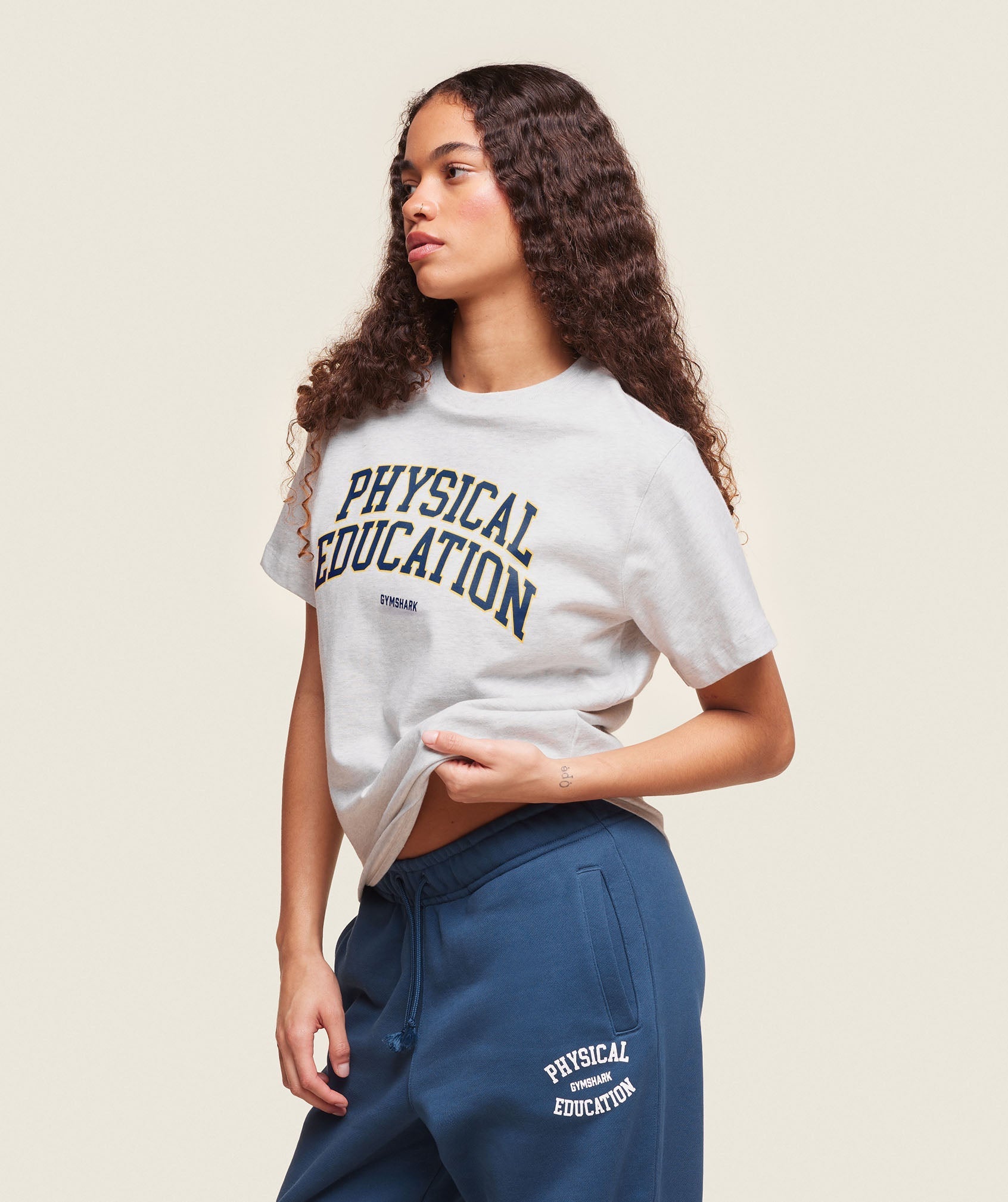 Phys Ed T-Shirt - Light Grey Marl