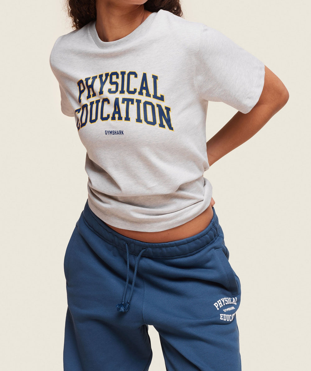 Phys Ed T-Shirt - Light Grey Marl