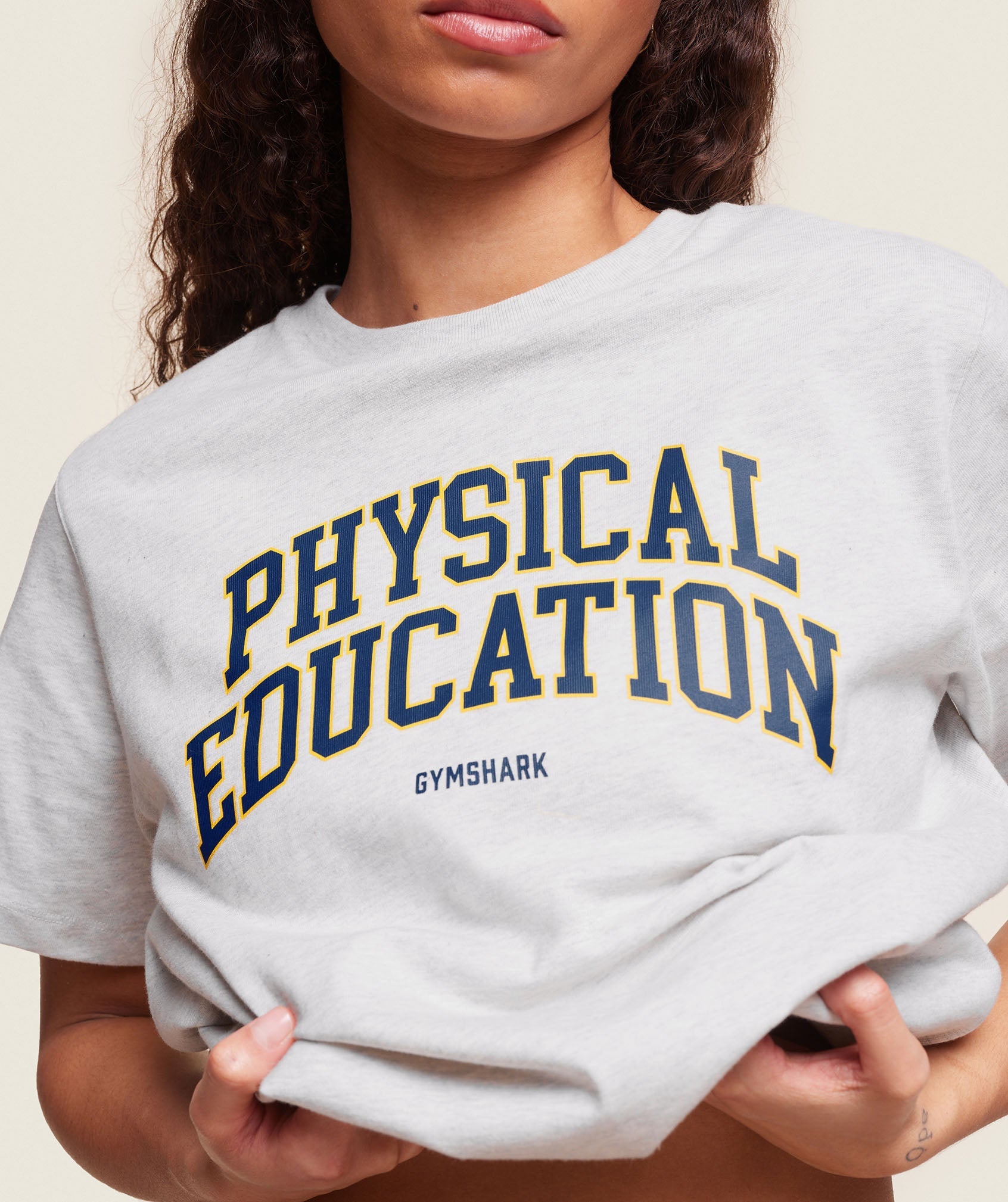 Phys Ed T-Shirt - Light Grey Marl