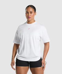 Graphic Reaper Oversized Tee - White