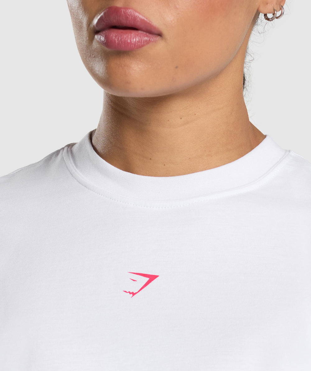 Graphic Reaper Oversized Tee - White