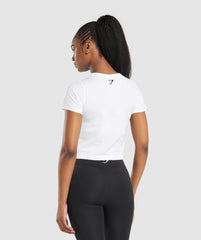 Block Crop Top - White