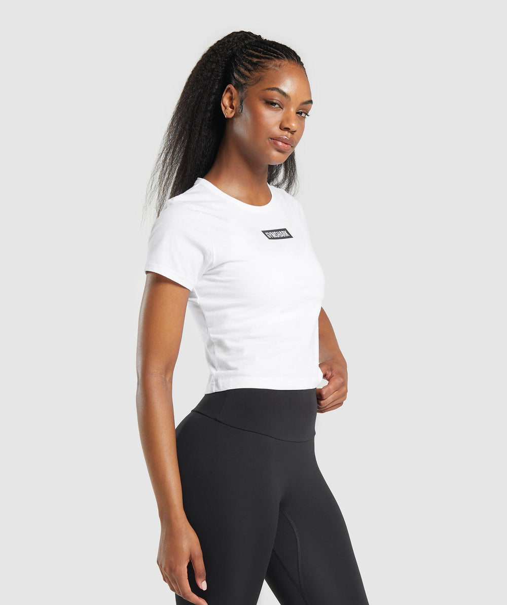 Block Crop Top - White