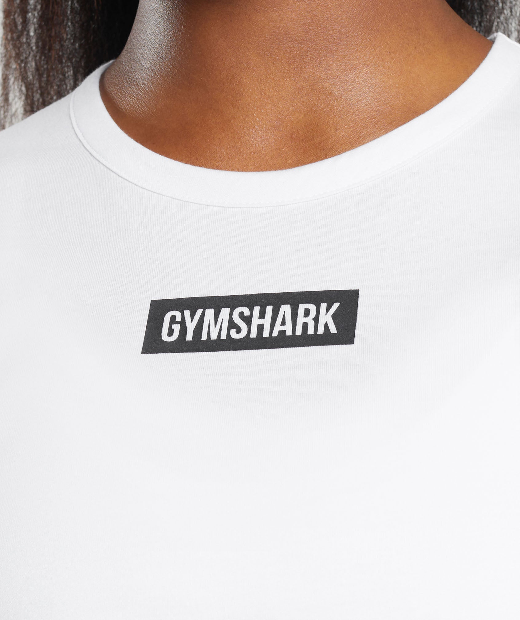 Block Crop Top - White