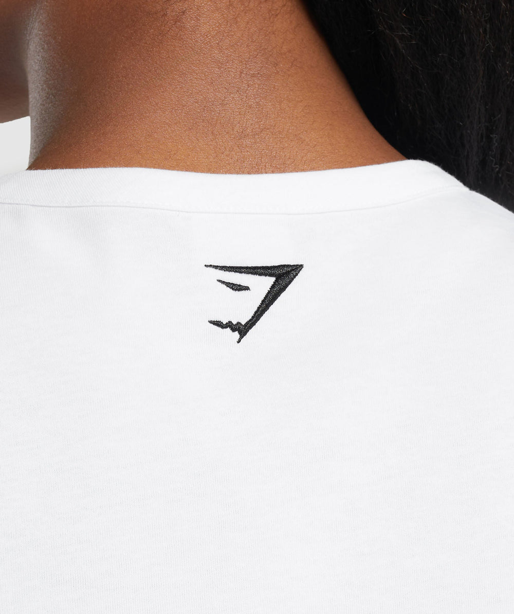 Block Crop Top - White