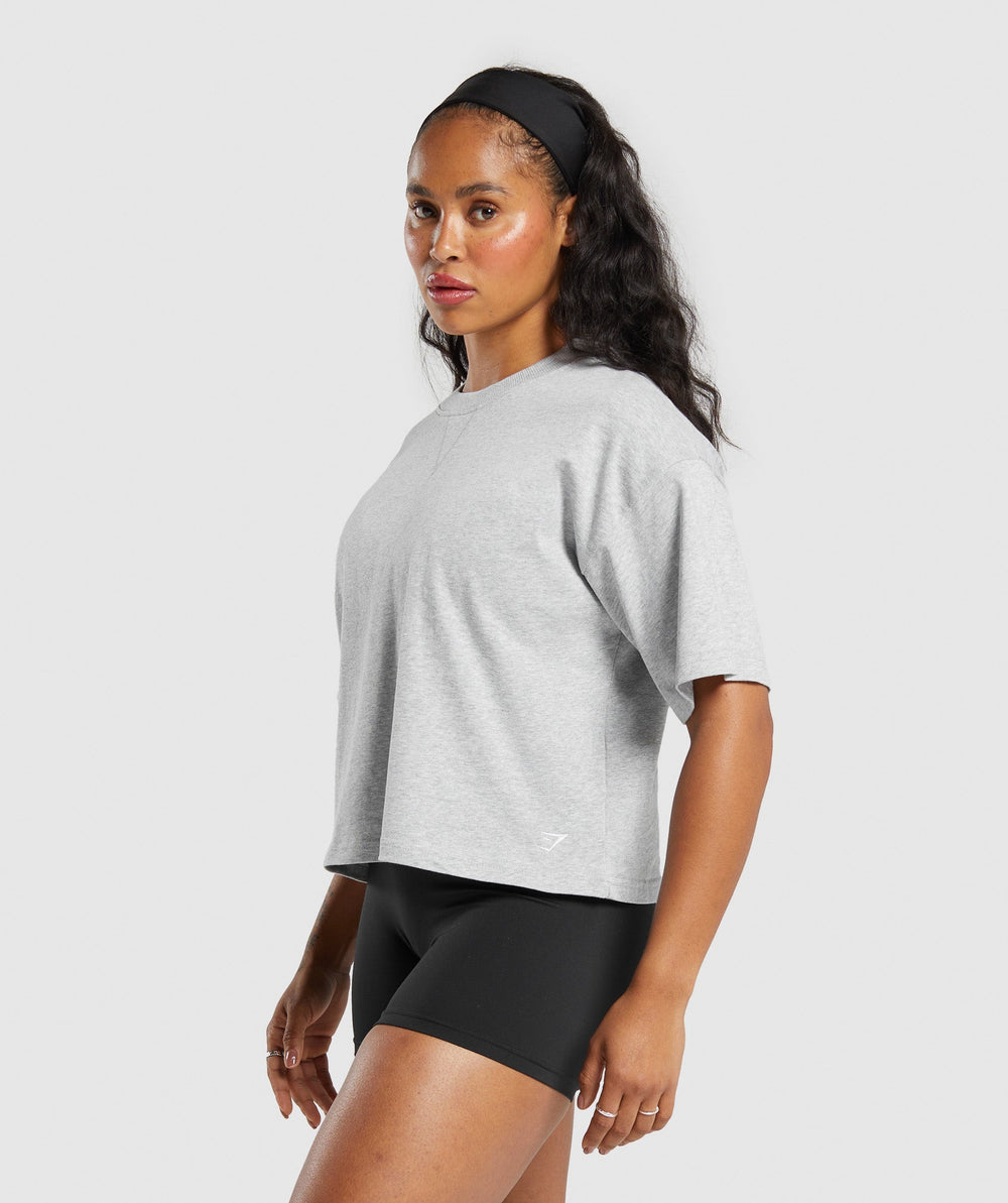 Heavyweight Cotton T-Shirt - Light Grey Marl