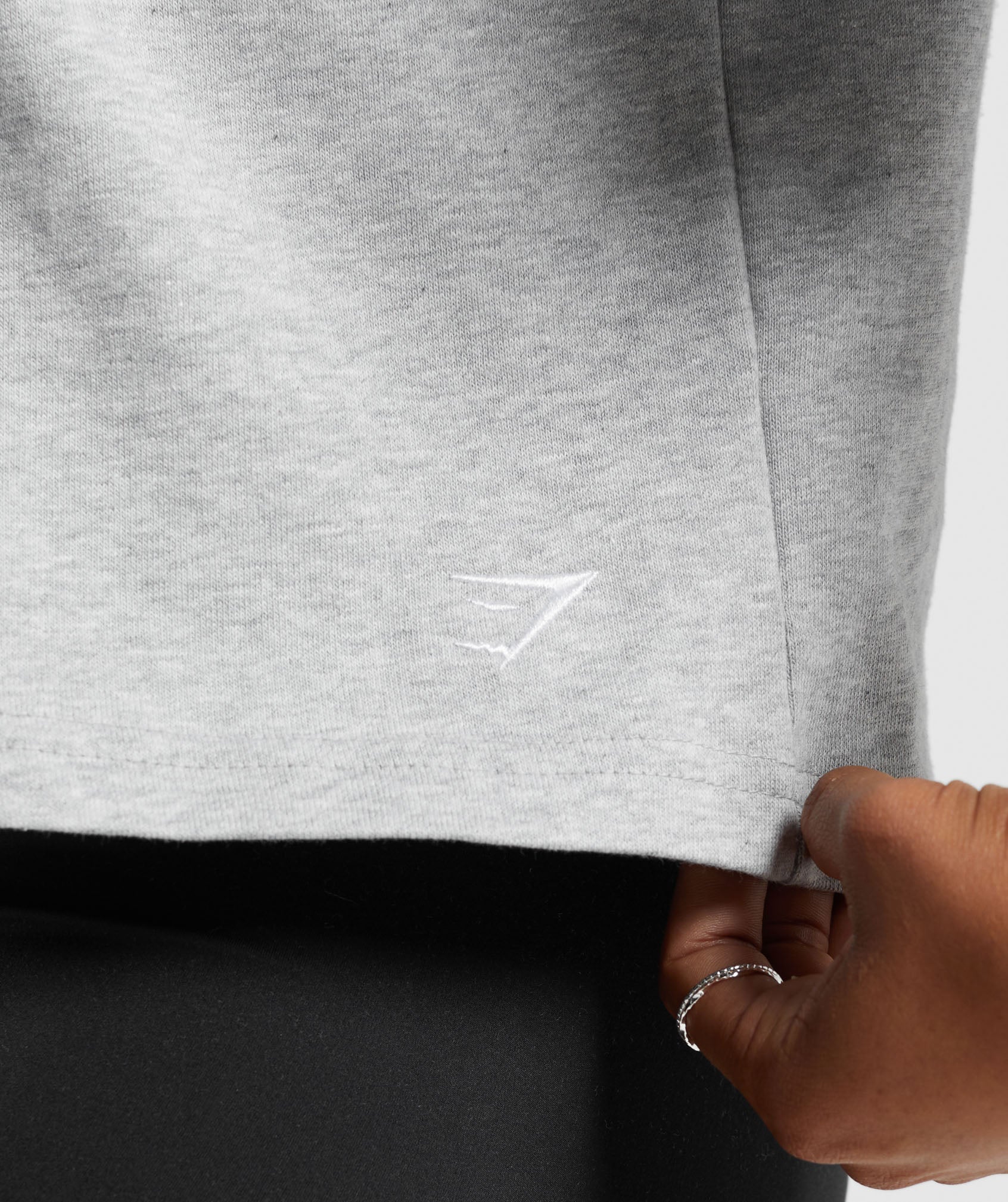Heavyweight Cotton T-Shirt - Light Grey Marl