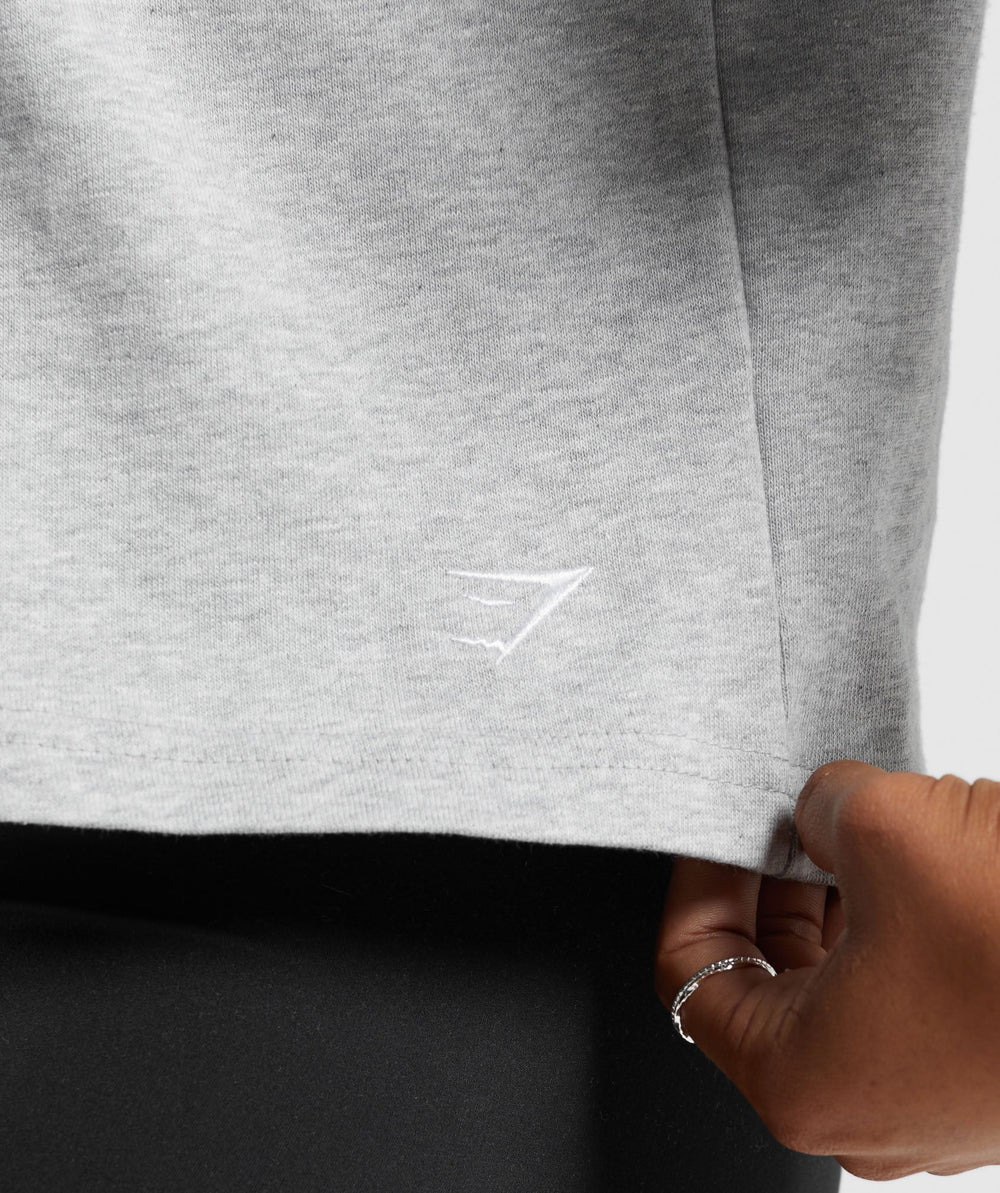 Heavyweight Cotton T-Shirt - Light Grey Marl