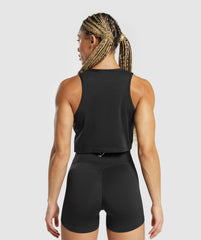 Lifting Essential Cotton Crop Tank - Black