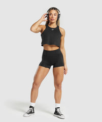 Lifting Essential Cotton Crop Tank - Black