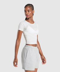 Rib T-Shirt - White Marl