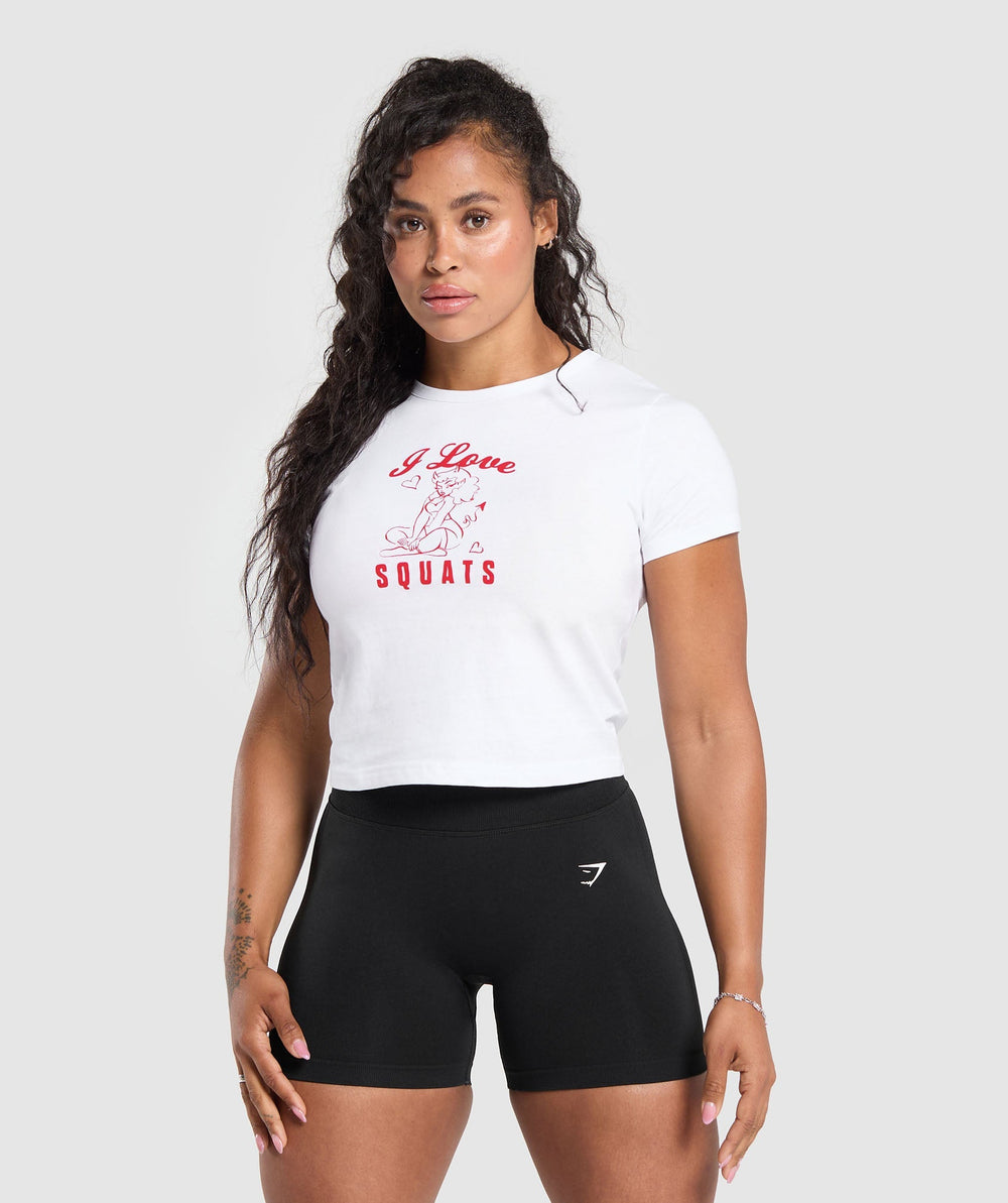 I Love Squats Baby T-Shirt - White