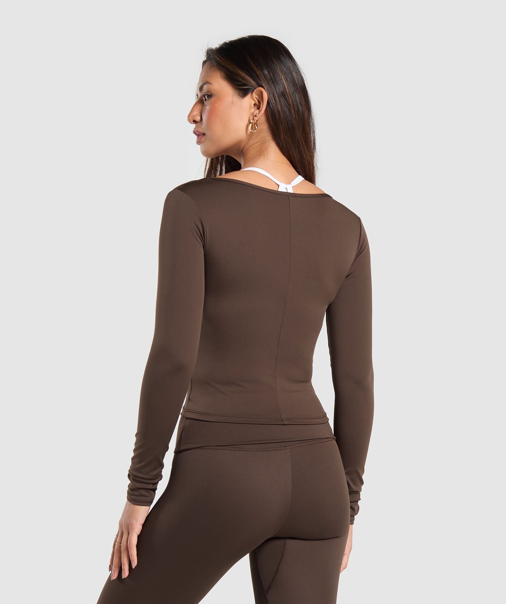 Everyday Long Sleeve Midi Top - Archive Brown