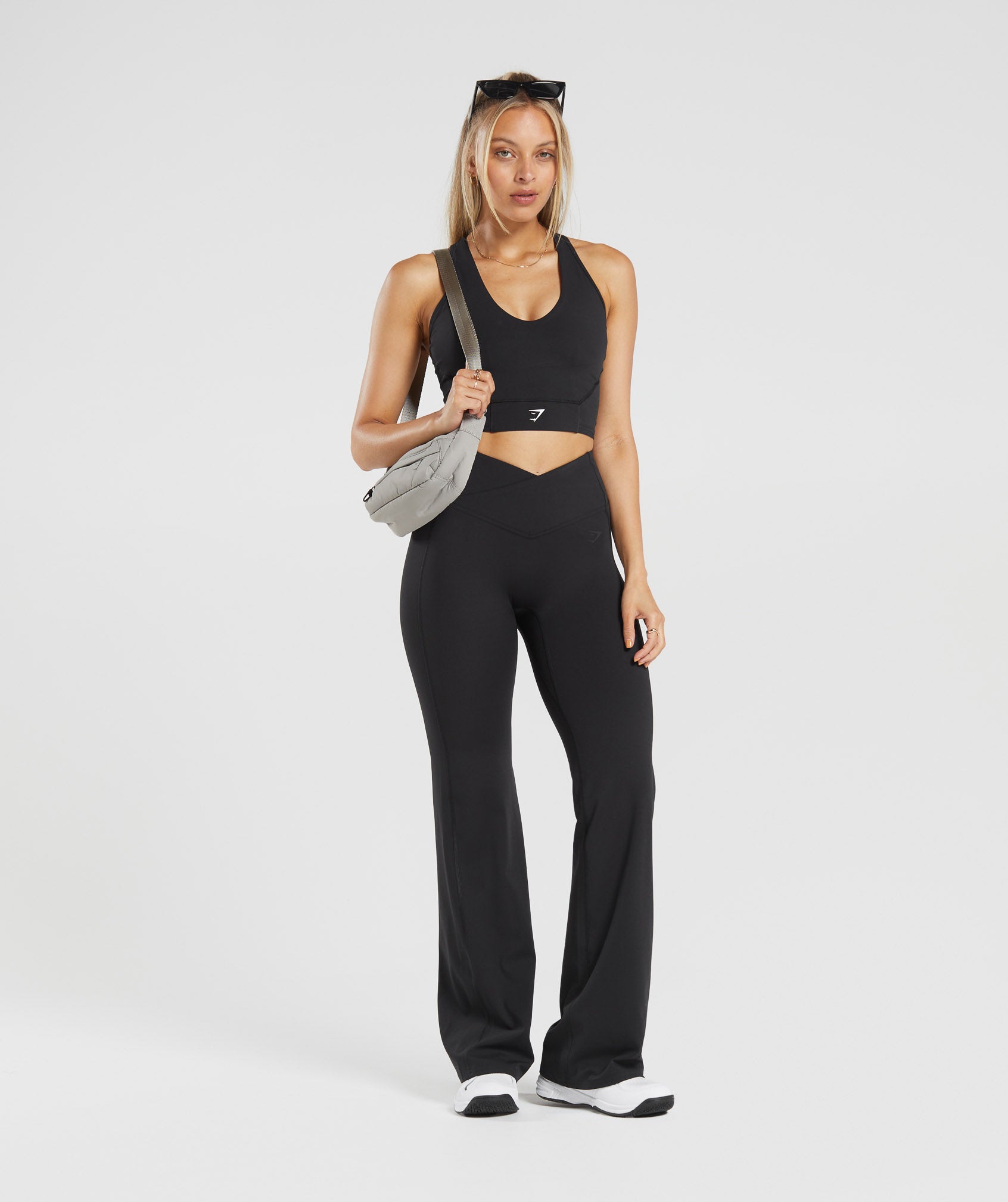Crop Mesh Tank - Black