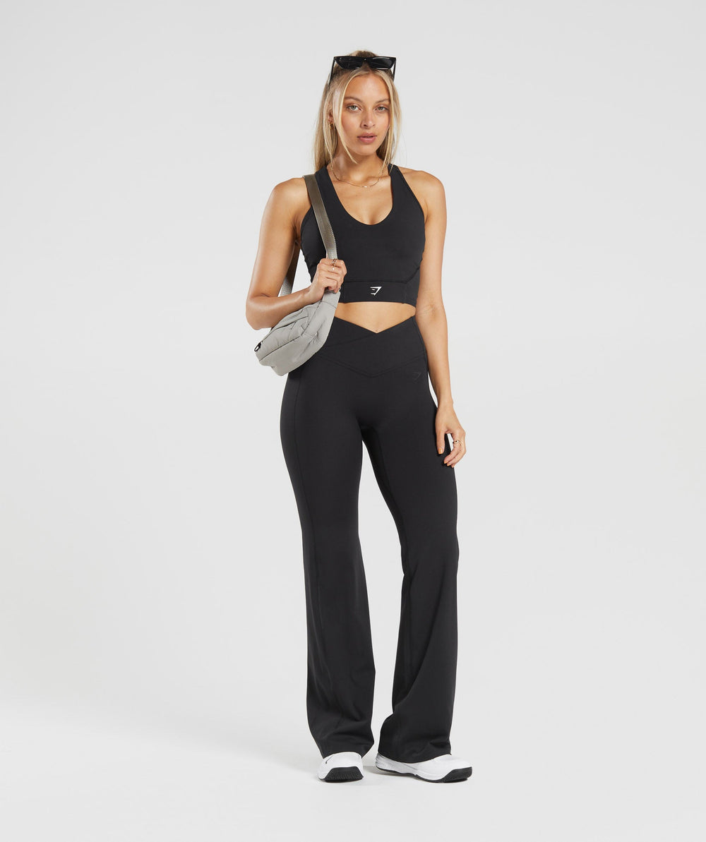 Crop Mesh Tank - Black