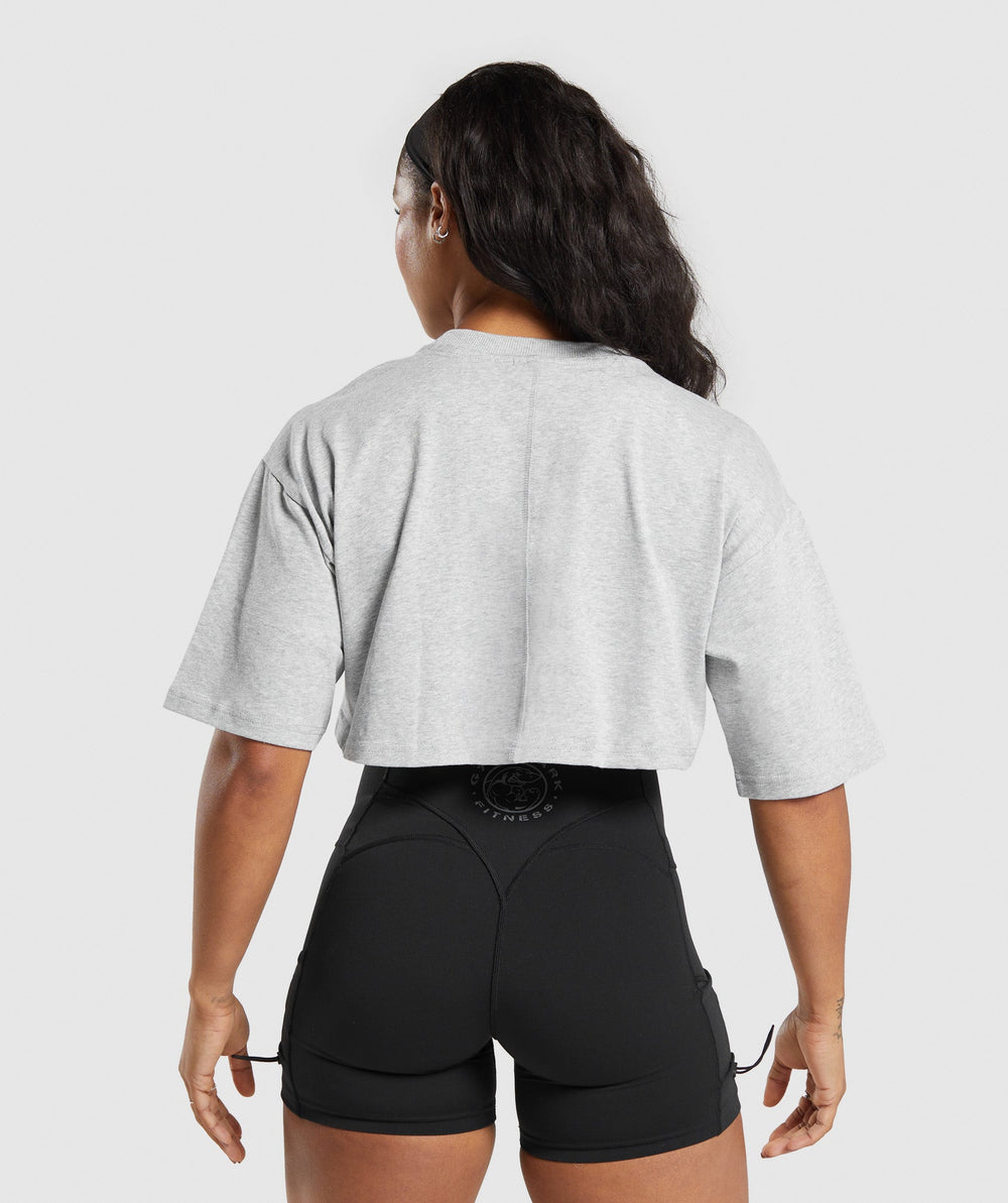 Heavyweight Cotton Crop T-Shirt - Grey