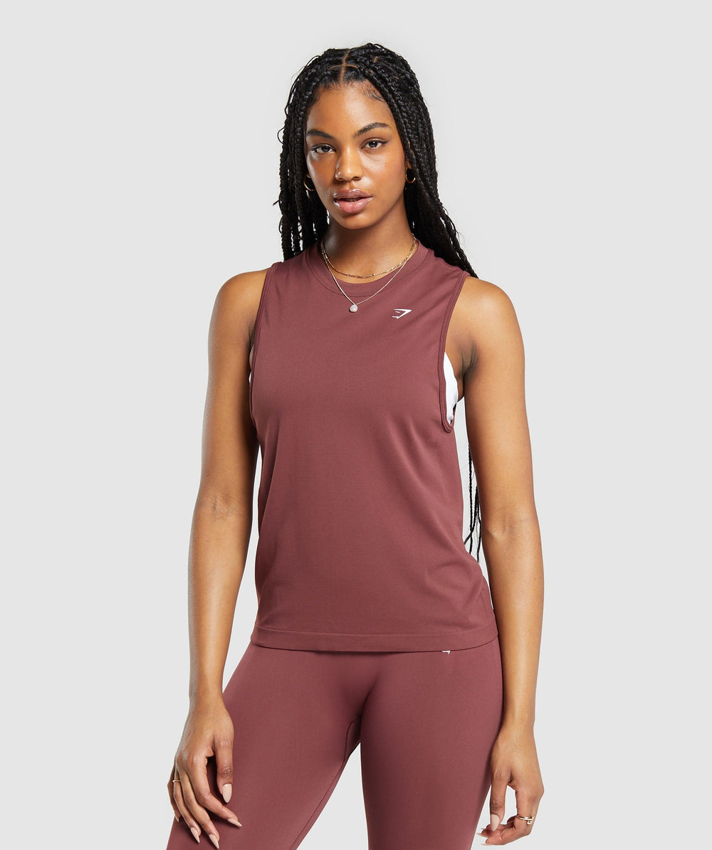 Everyday Seamless Tank - Burgundy Brown