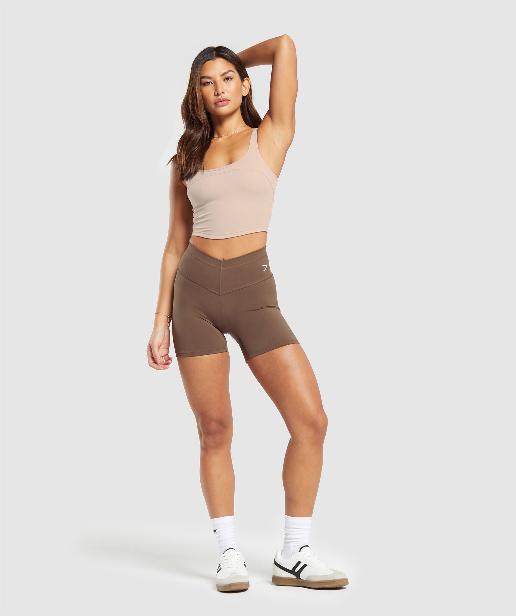 Scoop Back Crop Tank - Stone Pink