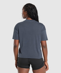 Premium Legacy Washed Oversized T-Shirt - Heavy Blue