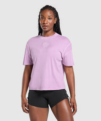 Premium Legacy Washed Oversized T-Shirt - Warm Lilac