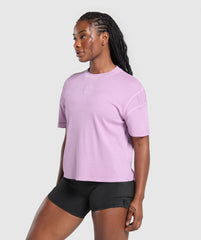 Premium Legacy Washed Oversized T-Shirt - Warm Lilac