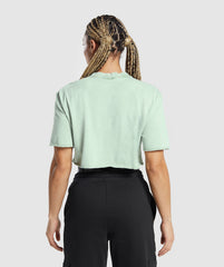 Legacy Washed Crop Top - Faded Green