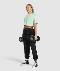 Legacy Washed Crop Top - Faded Green