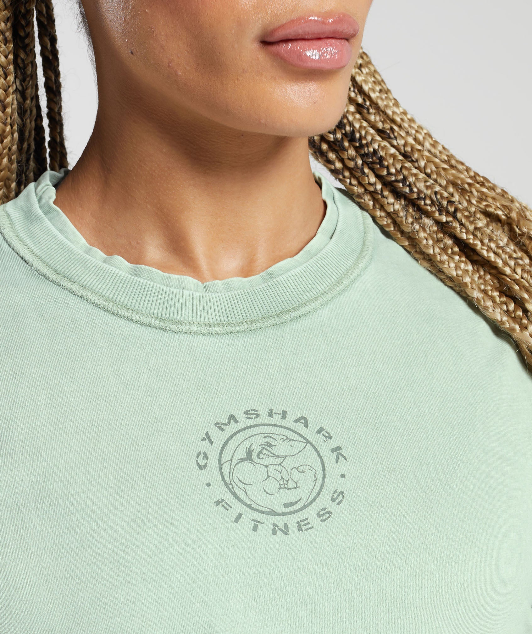 Legacy Washed Crop Top - Faded Green