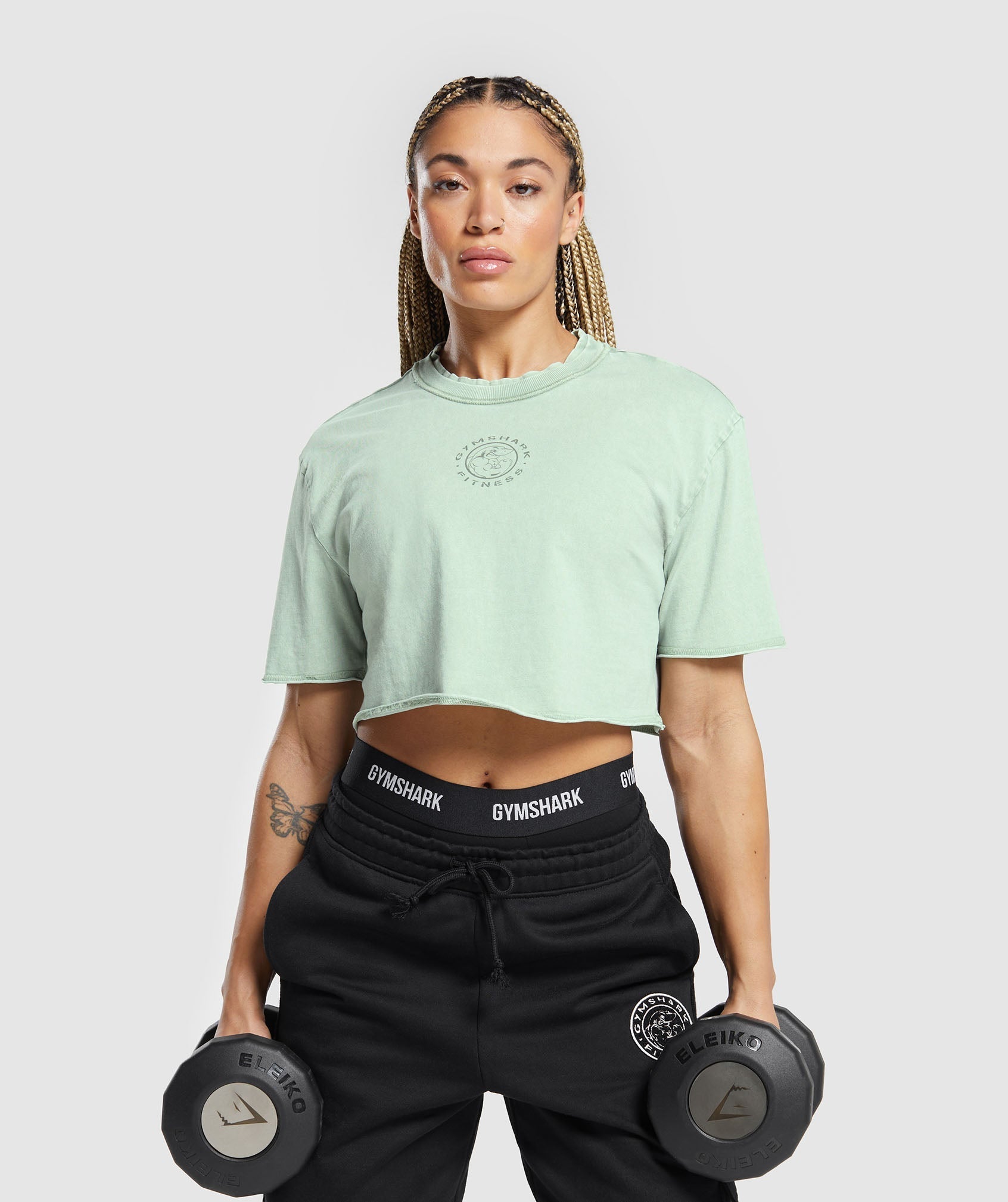 Legacy Washed Crop Top - Faded Green