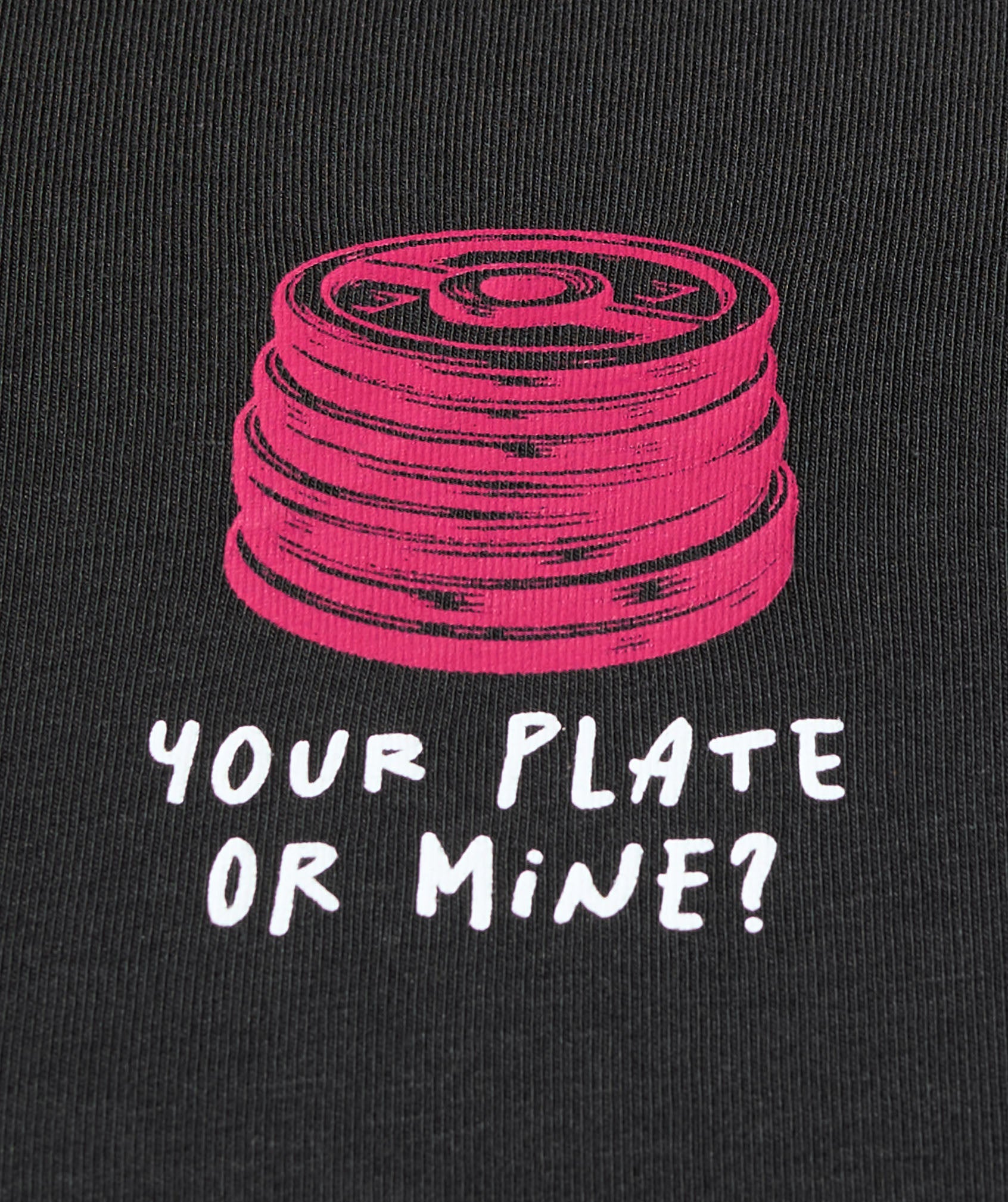 Your Plate or Mine Baby Tee - Black